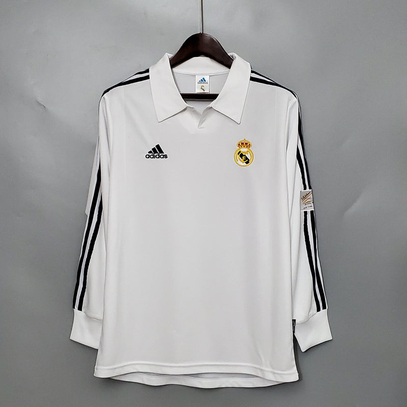 CAMISETA REAL MADRID l 01/02 MANGA LARGA HOMBRE (RETRO)