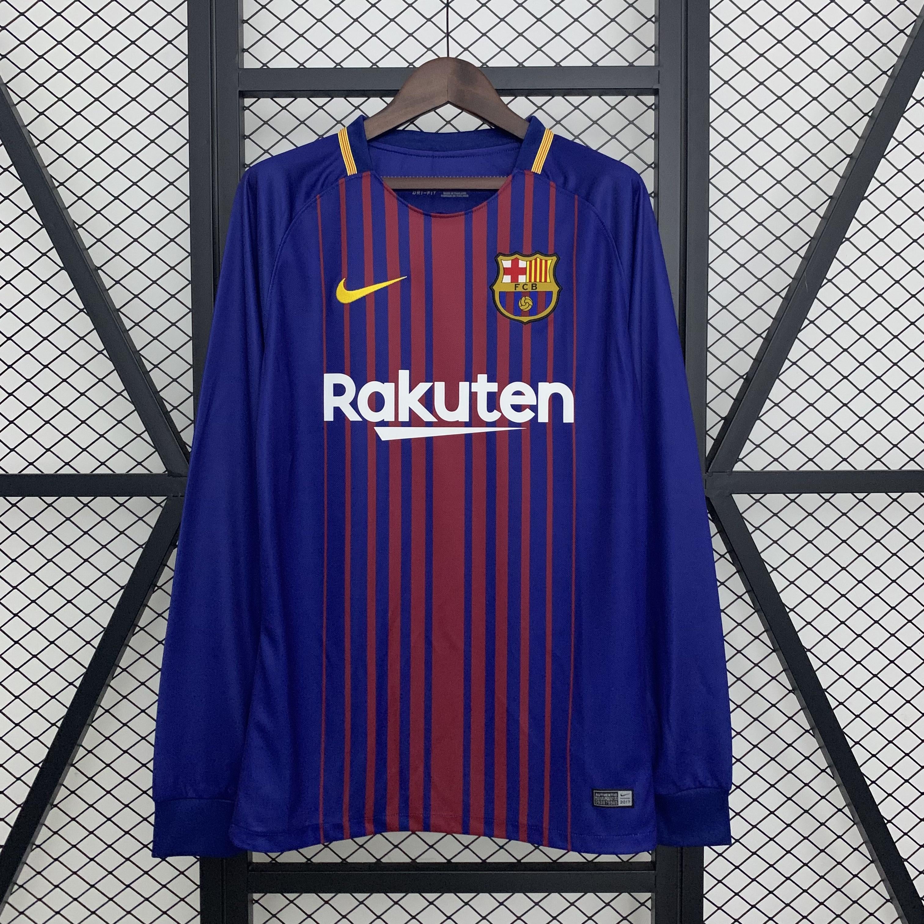 CAMISETA BARCELONA I 17/18 HOMBRE MANGA LARGA (RETRO)