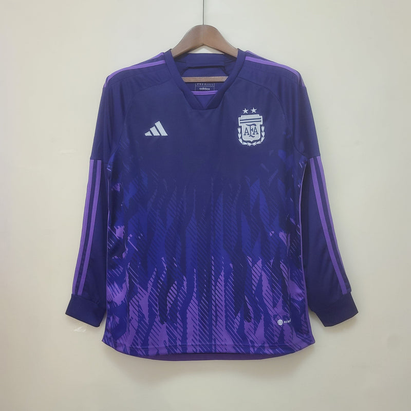 CAMISETA ARGENTINA MUNDIAL II  HOMBRE MANGA LARGA (VERSIÓN FAN)