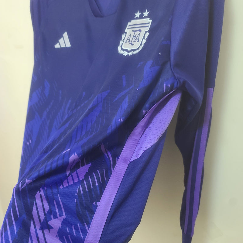 CAMISETA ARGENTINA MUNDIAL II  HOMBRE MANGA LARGA (VERSIÓN FAN)