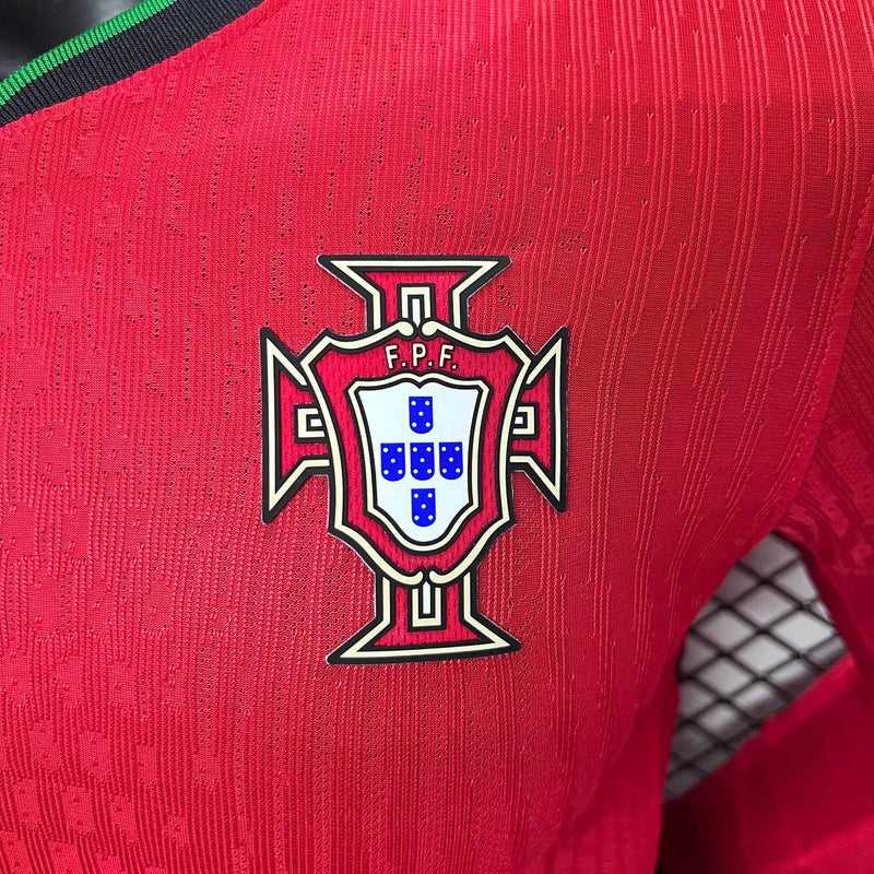 CAMISETA PORTUGAL  I EURO 2024 HOMBRE MANGA LARGA (VERSIÓN JUGADOR)