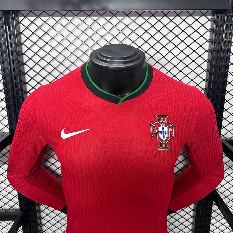 CAMISETA PORTUGAL  I EURO 2024 HOMBRE MANGA LARGA (VERSIÓN JUGADOR)