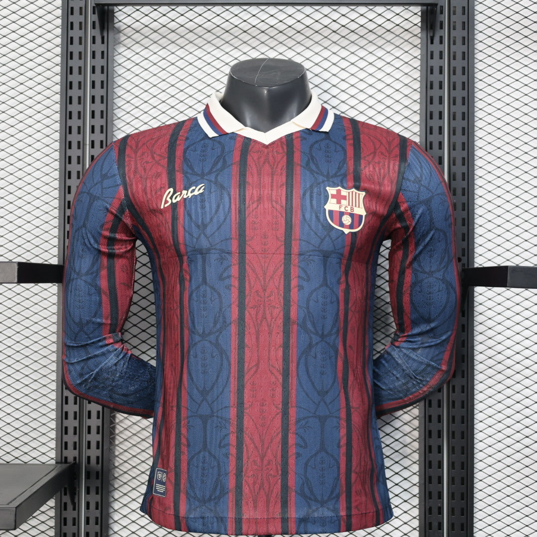 CAMISETA BARCELONA 125th MANGA LARGA HOMBRE (VERSIÓN JUGADOR)
