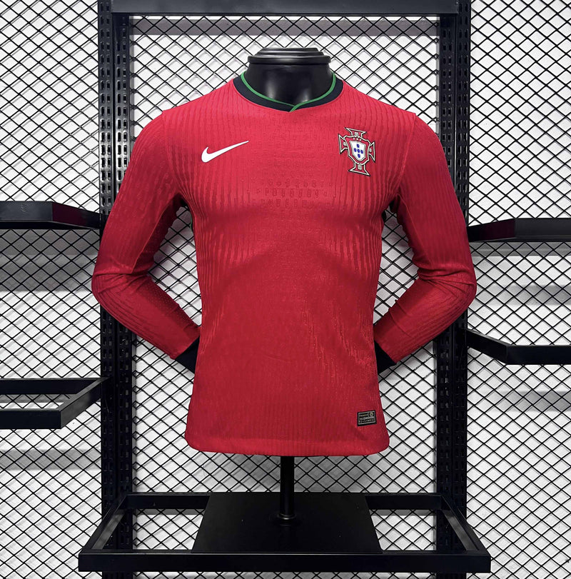 CAMISETA PORTUGAL  I EURO 2024 HOMBRE MANGA LARGA (VERSIÓN JUGADOR)