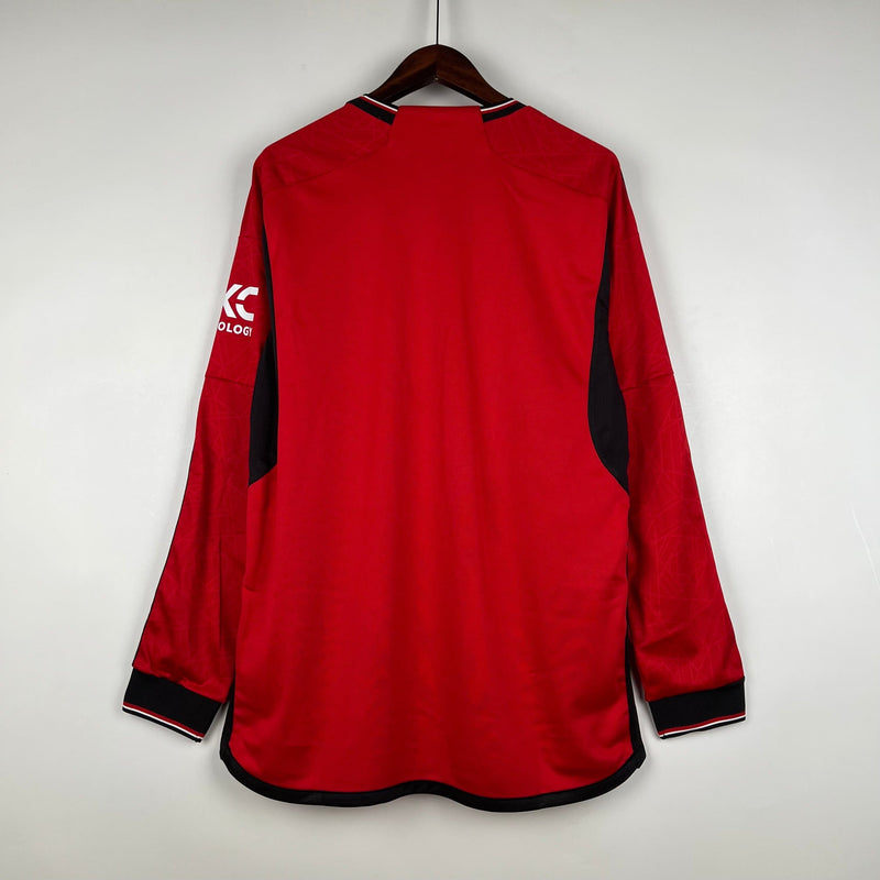 CAMISETA MANCHESTER UNITED I 23/24 HOMBRE MANGA LARGA (VERSIÓN FAN)