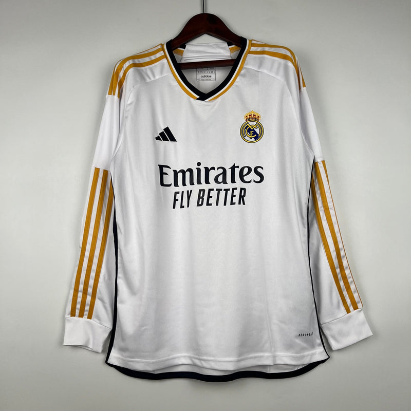 CAMISETA REAL MADRID I 23/24 HOMBRE MANGA LARGA (VERSIÓN FAN)