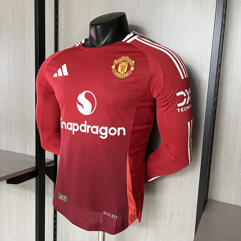 CAMISETA MANCHESTER UNITED I 24/25 MANGA LARGA HOMBRE (VERSIÓN JUGADOR)