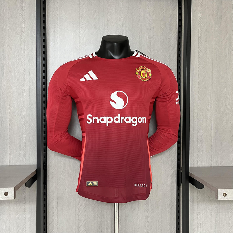 CAMISETA MANCHESTER UNITED I 24/25 MANGA LARGA HOMBRE (VERSIÓN JUGADOR)