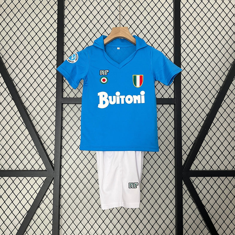 CAMISETA NAPOLI I 87/88 CONJUNTO INFANTIL (RETRO) - Zona Camisetas