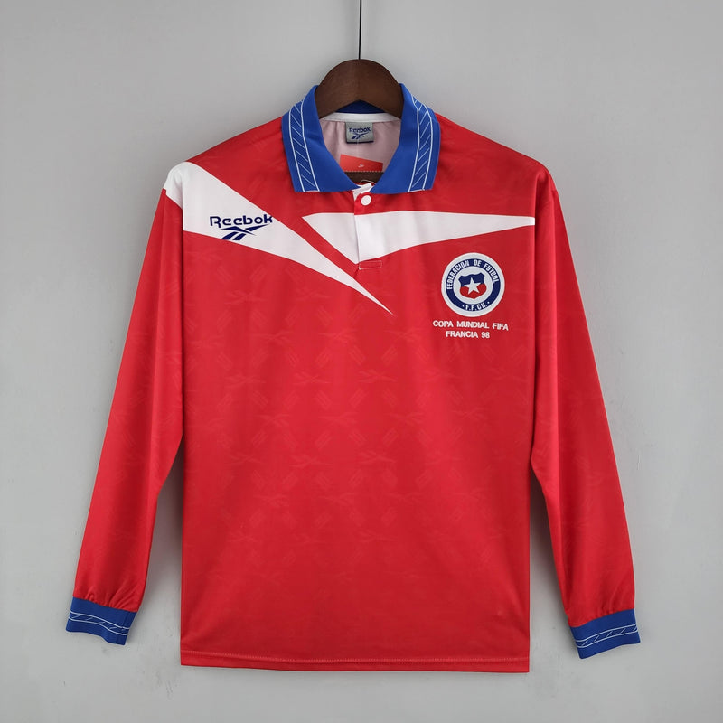 CAMISETA CHILE I 1998 HOMBRE MANGA LARGA (RETRO)