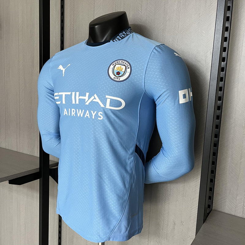 CAMISETA MANCHESTER CITY I 24/25 MANGA LARGA HOMBRE (VERSIÓN JUGADOR)