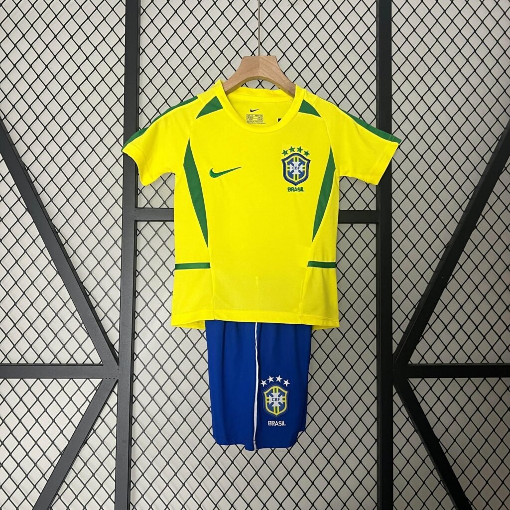 264b7d79 CAMISETA BRASIL I 2002 CONJUNTO INFANTIL - Zona Camisetas