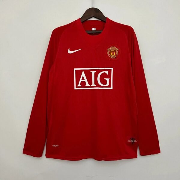 CAMISETA MANCHESTER UNITED I 07/08 MANGA LARGA HOMBRE (RETRO) - Zona Camisetas