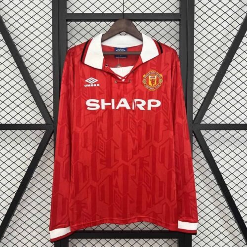 CAMISETA MANCHESTER UNITED I 92/94 HOMBRE (RETRO) MANGA LARGA - Zona Camisetas