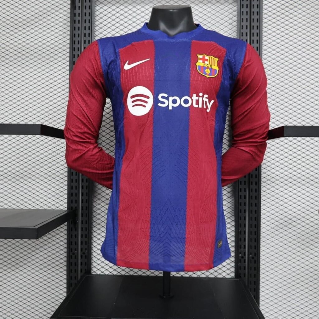 555082f2 CAMISETA BARCELONA I 23/24 HOMBRE (MANGA LARGA) VERSIÓN JUGADOR
