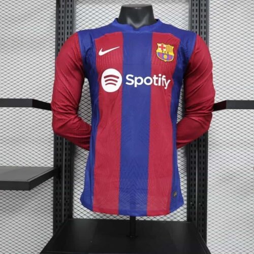 555082f2 CAMISETA BARCELONA I 23/24 HOMBRE (MANGA LARGA) VERSIÓN JUGADOR