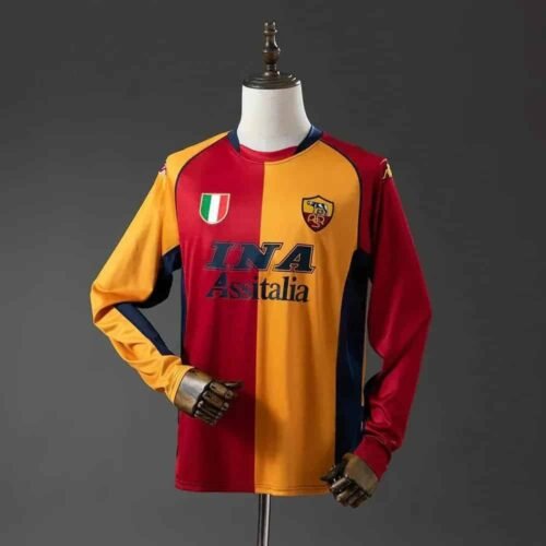 76612cf1 CAMISETA ROMA I 01/02 MANGA LARGA HOMBRE (RETRO) - Zona Camisetas