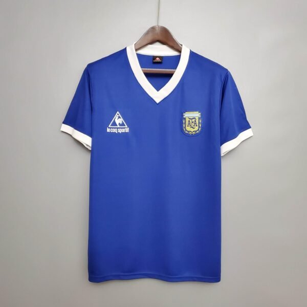 CAMISETA ARGENTINA II 86/87 HOMBRE (RETRO) - Zona Camisetas