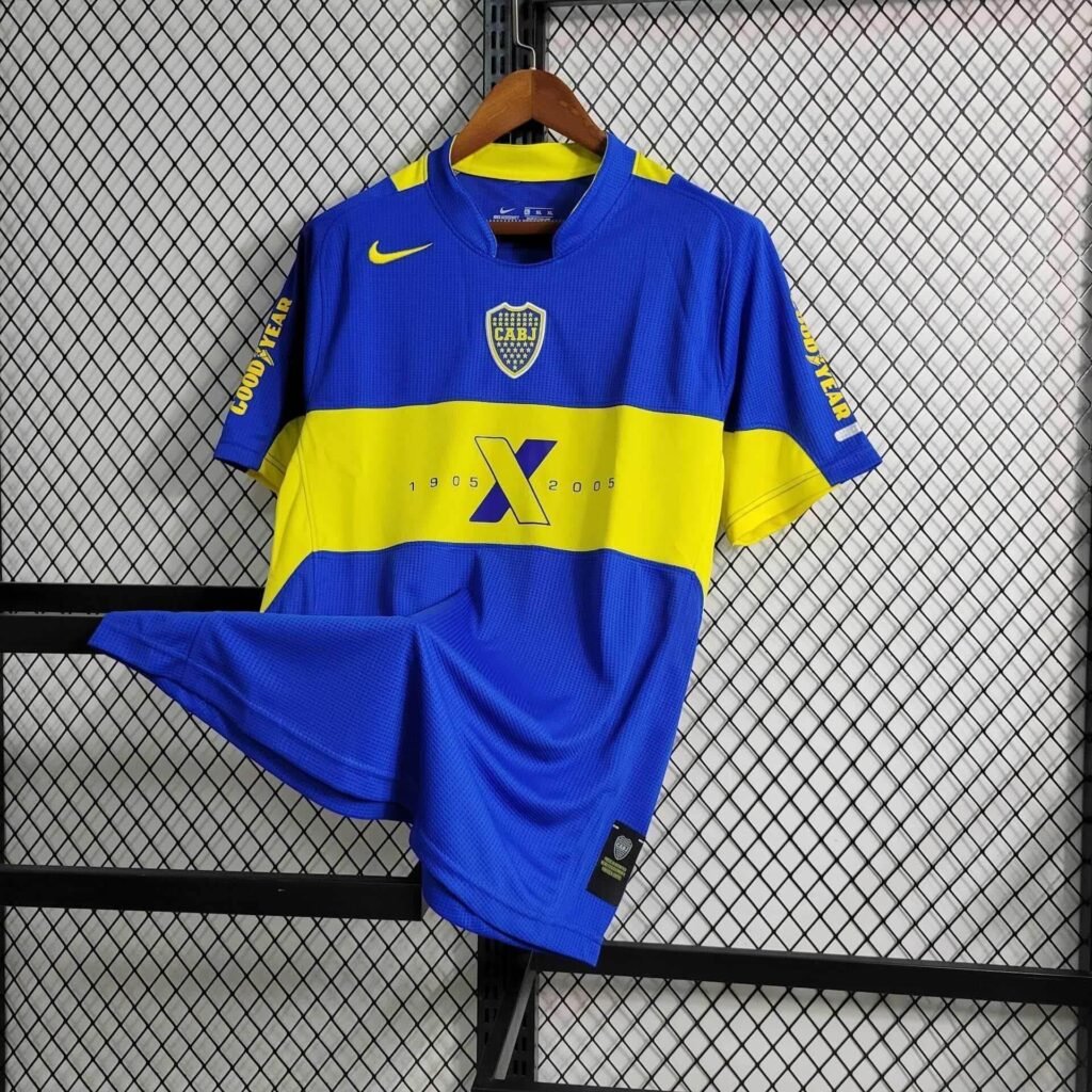 CAMISETA BOCA JUNIORS 2005 HOMBRE (RETRO) - Zona Camisetas