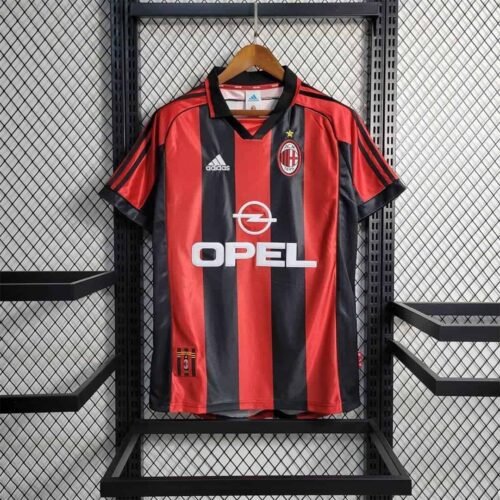 CAMISETA AC MILAN I 98/00 HOMBRE (RETRO) - Zona Camisetas