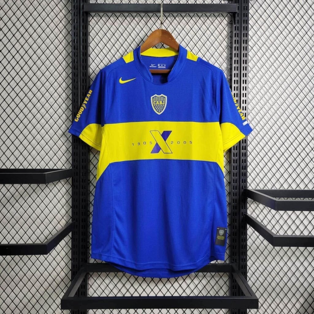 CAMISETA BOCA JUNIORS 2005 HOMBRE (RETRO) - Zona Camisetas