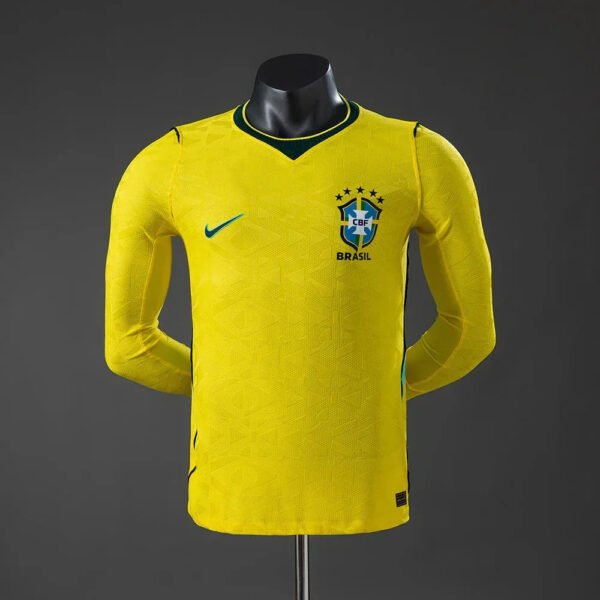 CAMISETA BRASIL 2026 MANGA LARGA HOMBRE (VERSIÓN JUGADOR) - Zona Camisetas