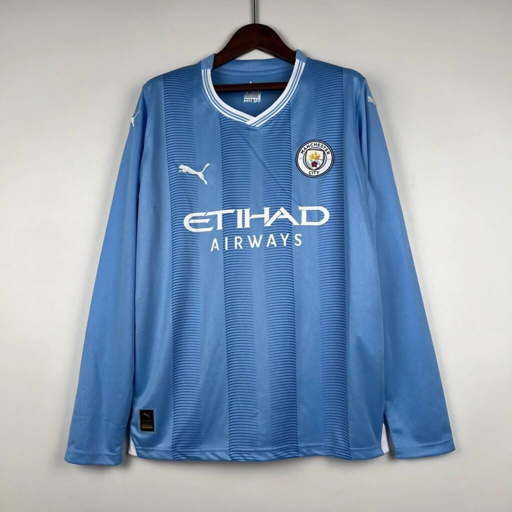 CAMISETA MANCHESTER CITY I 23/24 HOMBRE MANGA LARGA (VERSIÓN FAN) - Zona Camisetas