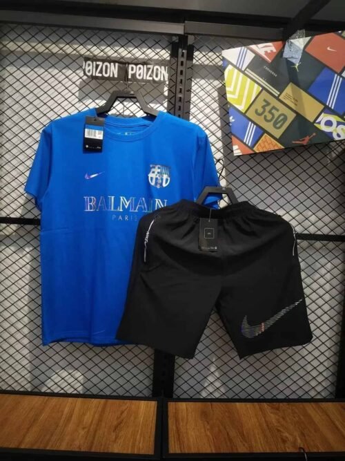 CONJUNTO BARCELONA EDICIÓN LIMITADA BALMAIN PARIS BLUE 24/25 HOMBRE - Zona Camisetas