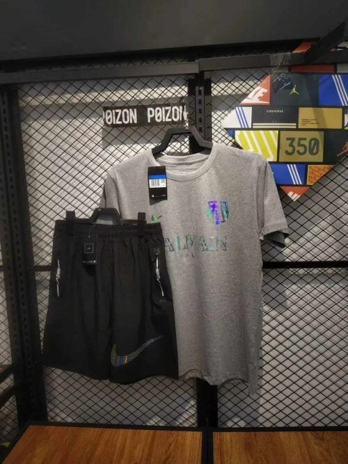 CONJUNTO BARCELONA EDICIÓN LIMITADA BALMAIN PARIS GRIS 24/25 HOMBRE - Zona Camisetas