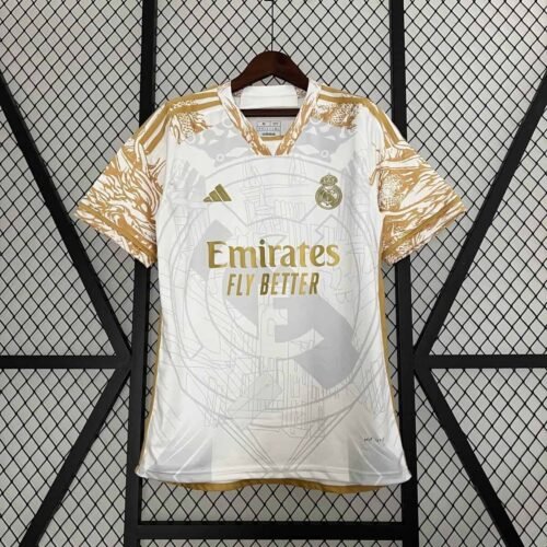 c5d2a699 CAMISETA REAL MADRID EDICIÓN LIMITADA DORADA 24/25 HOMBRE (VERSIÓN FAN) - ZonaCamisetas
