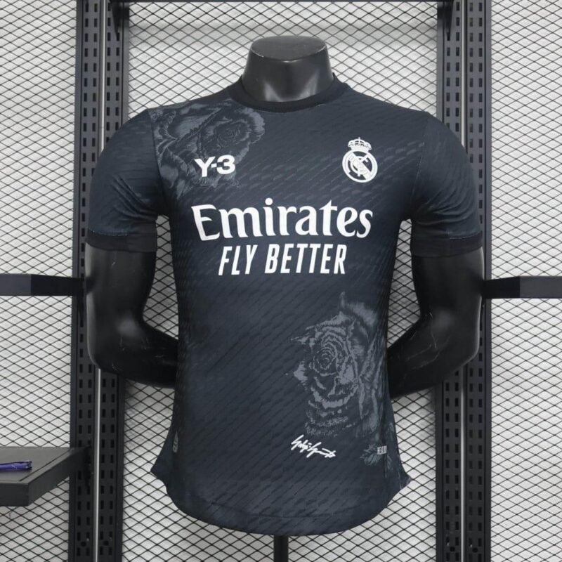 CAMISETA REAL MADRID Y-3 NEGRA 24/25 HOMBRE (VERSIÓN JUGADOR) - ZonaCamisetas