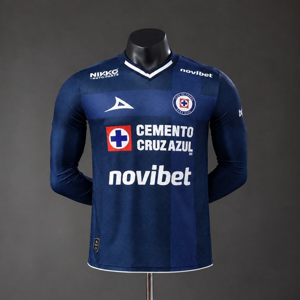 CAMISETA CRUZ AZUL III 26/27 MANGA LARGA HOMBRE (VERSIÓN JUGADOR)